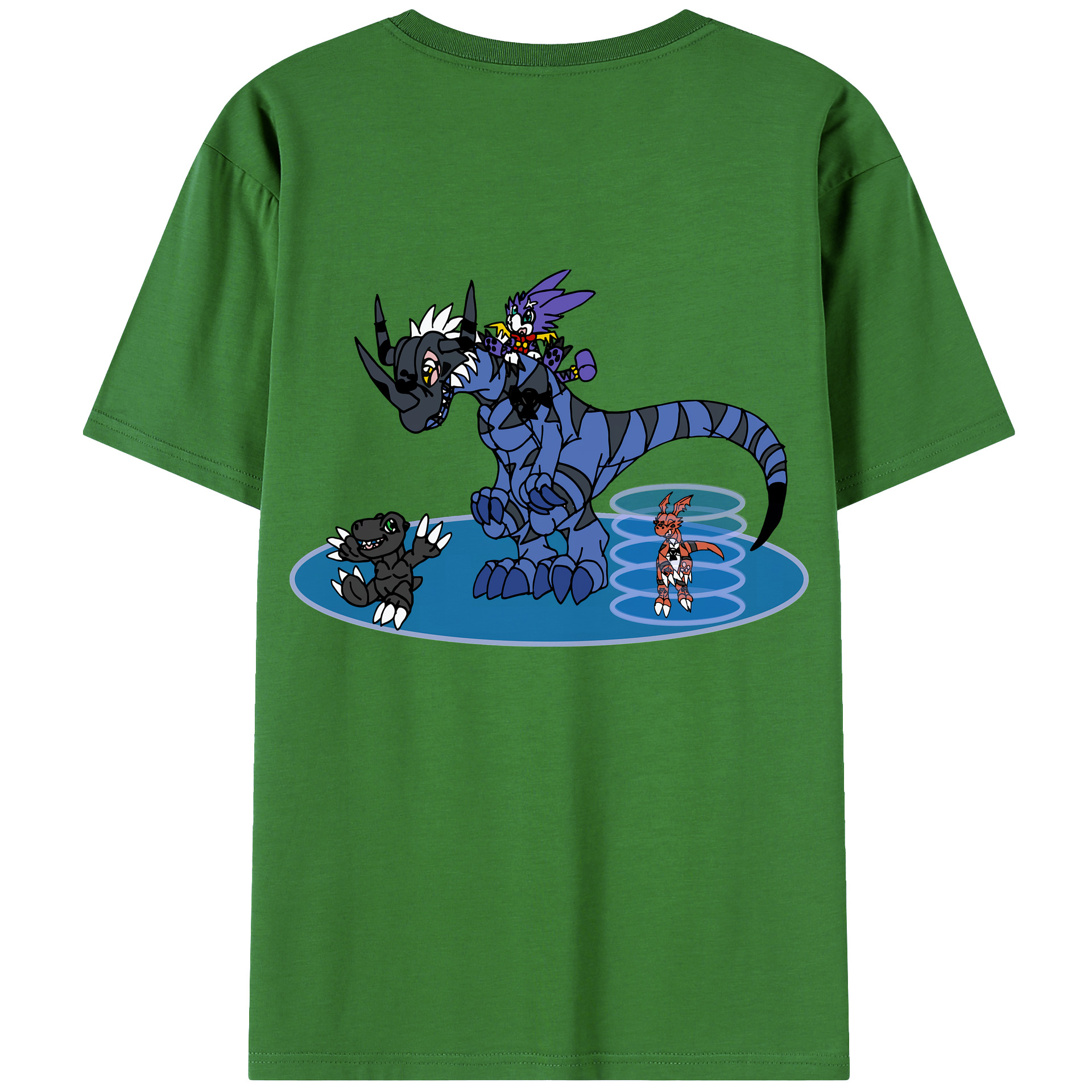 （画像用） Digimon デジタルモンスター/デジモン レディース半袖Tシャツ(バックプリント)